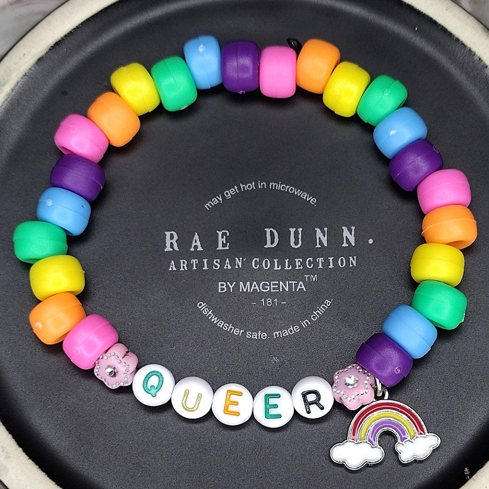 QUEER Rainbow Pastel Matte Kandi Bracelet